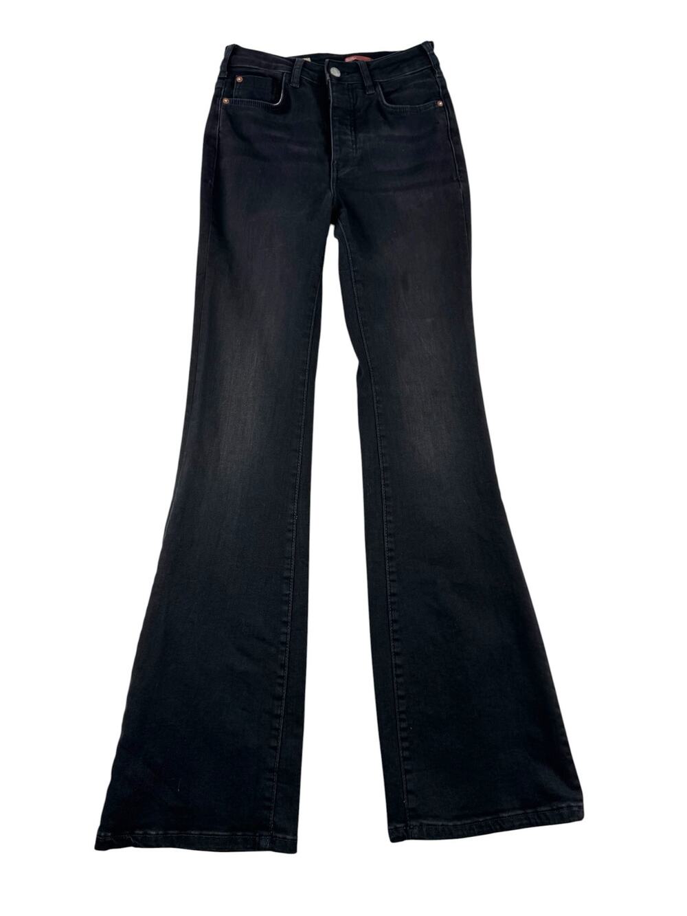 Anthropologie Pilcro The Icon Pants 25 Black Bootcut Flare Leg High Rise Jeans
